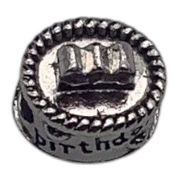 Happy Birthday Cake Charm Bead Fit for European Style Chain Bracelet Unisex Pink - Picture 4 of 7